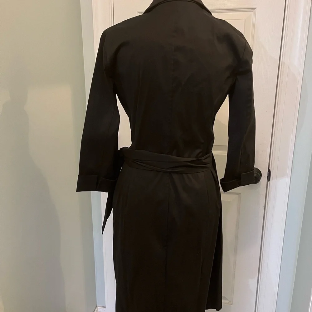 Lafayette 148 Black Dolly Wrap 3/4 Sleeve Dress - Picture 2 of 7